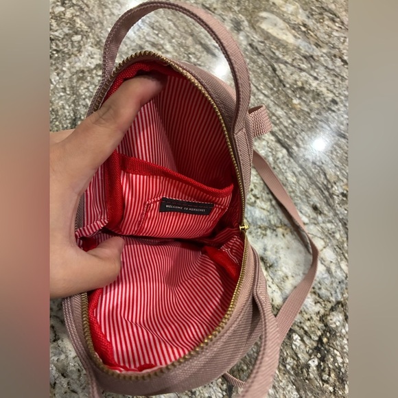 Herschel Nova Gold Zip Crossbody Bag in Ash Rose - Picture 7 of 8